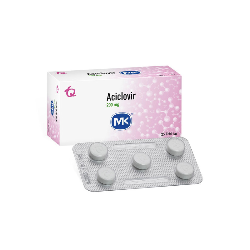 ACICLOVIR 200 MG 25 TABLETAS MK
