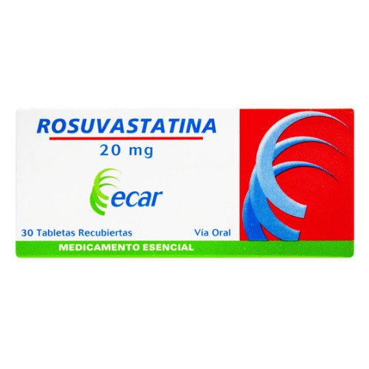 ROSUVASTATINA 20 MG 30 TABLETAS RECUBIERTAS ECAR