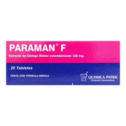 PARAMAN F 120 MG 20 TABLETAS