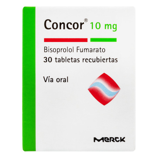 CONCOR 10 MG 30 TABLETAS RECUBIERTAS