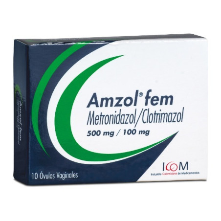 AMZOL FEM 500/100MG 10 OVULOS VAGINALES