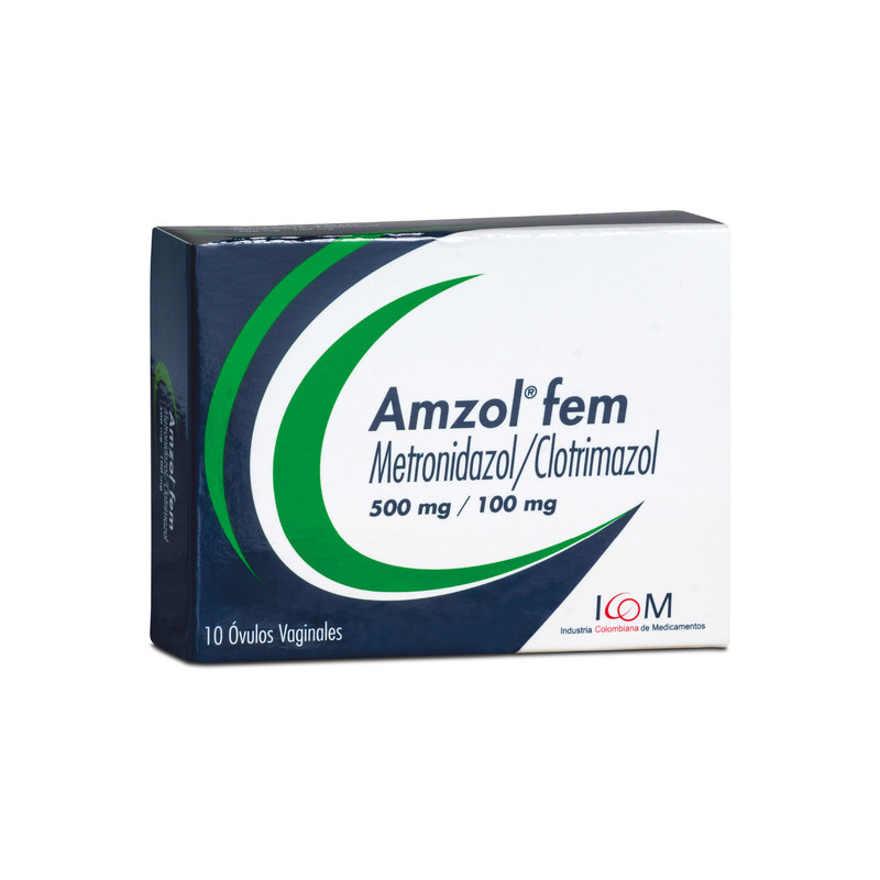 AMZOL FEM 500/100MG 10 OVULOS VAGINALES
