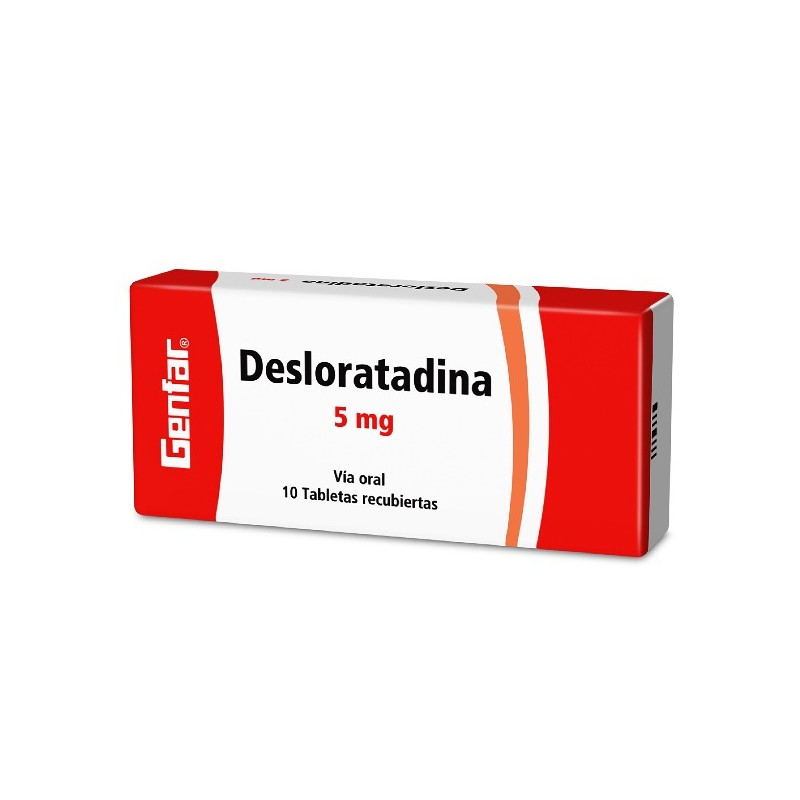 DESLORATADINA 5 MG 10 TABLETAS RECUBIERTAS GENFAR