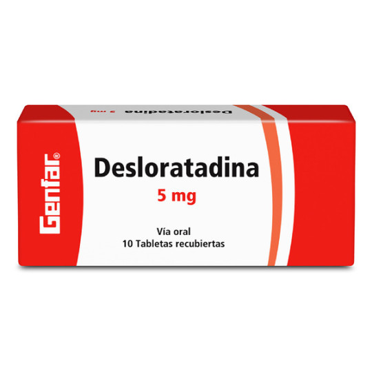 DESLORATADINA 5 MG 10 TABLETAS RECUBIERTAS GENFAR