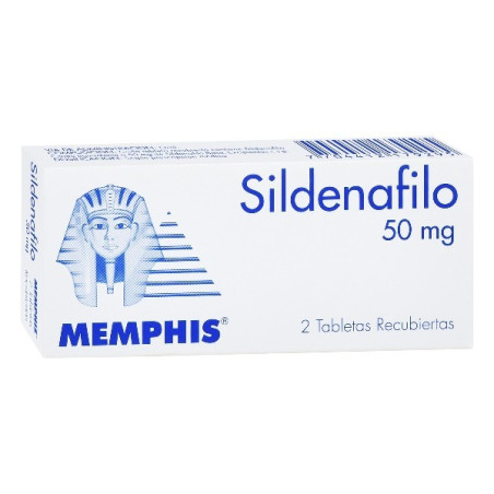 SILDENAFIL 50 MG 2 TABLETAS RECUBIERTAS MEMPHIS
