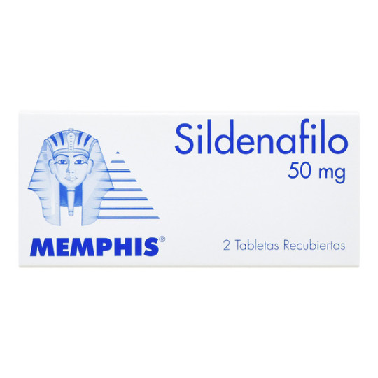 SILDENAFIL 50 MG 2 TABLETAS RECUBIERTAS MEMPHIS