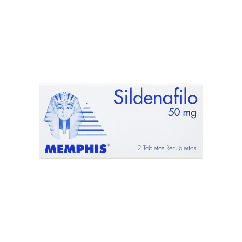 SILDENAFIL 50 MG 2 TABLETAS RECUBIERTAS MEMPHIS