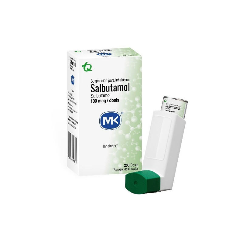 SALBUTAMOL INHALADOR 100MCG/200 DOSIS MK