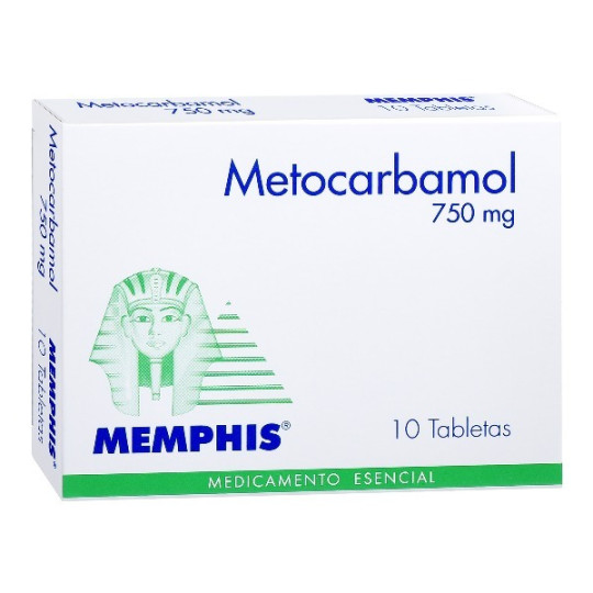 METOCARBAMOL 750 MG 10 TABLETAS MEMPHIS