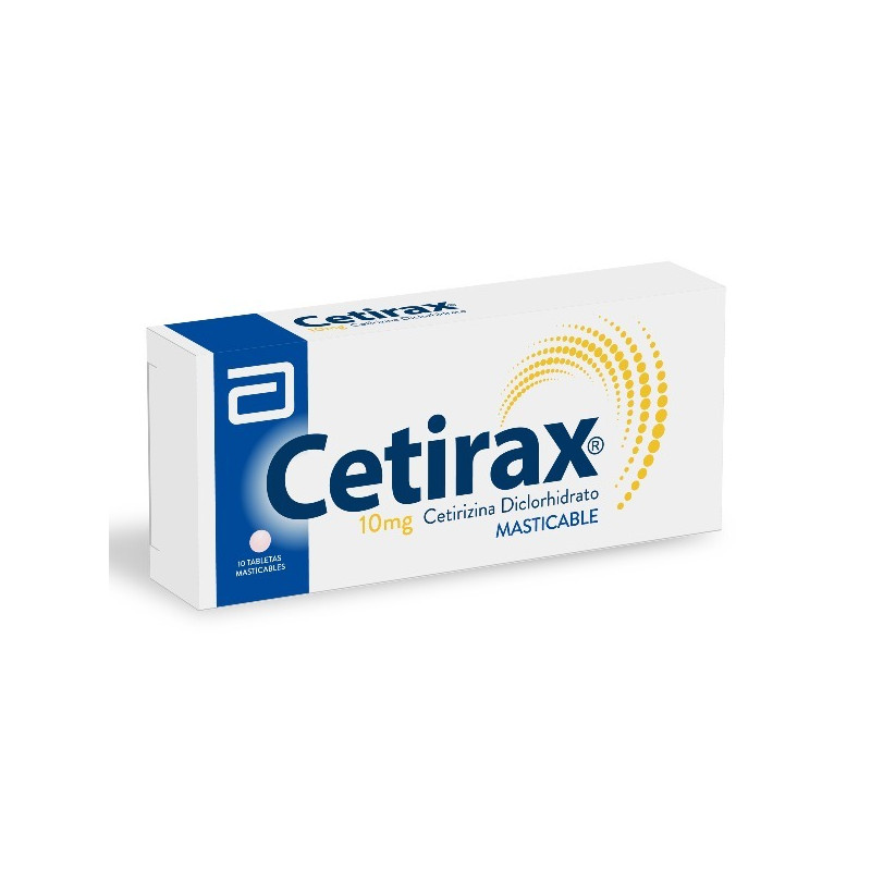CETIRAX 10 MG 10 TABLETAS MASTICABLES