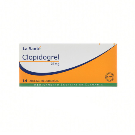 CLOPIDOGREL 75 MG 14 TABLETAS RECUBIERTAS LA SANTE