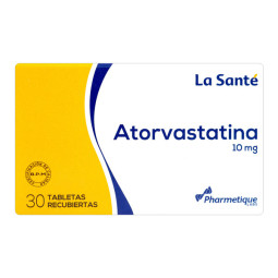 ATORVASTATINA 10 MG 30 TABLETAS RECUBIERTAS LA SANTE
