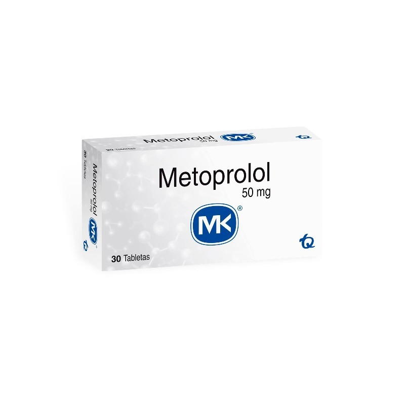 METOPROLOL 50 MG 30 TABLETAS MK