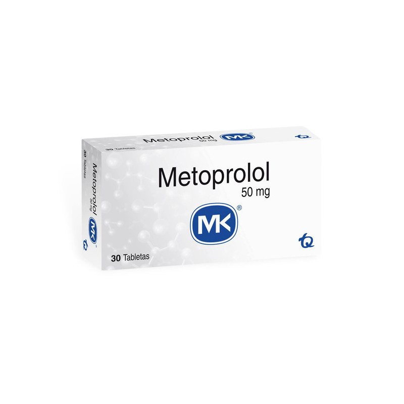 METOPROLOL 50 MG 30 TABLETAS MK