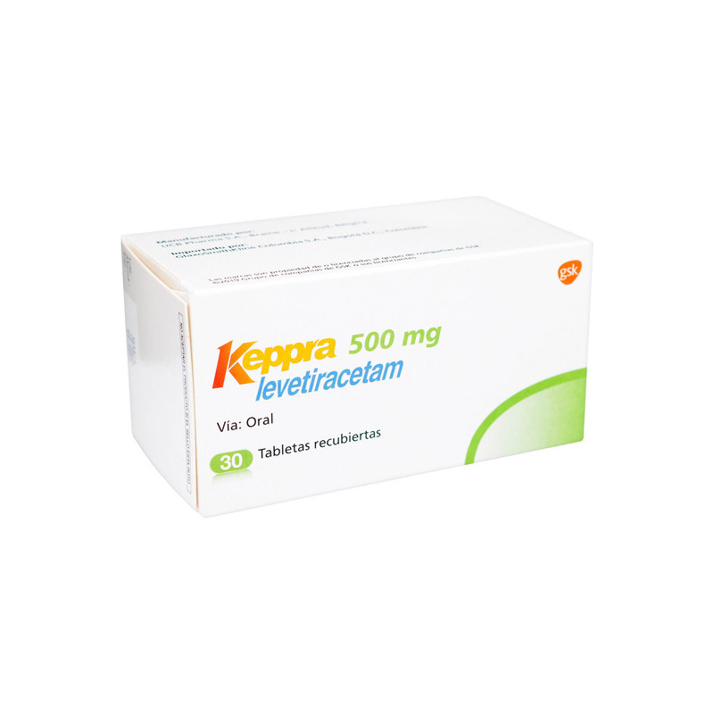 KEPPRA 500 MG 30 TABLETAS RECUBIERTAS