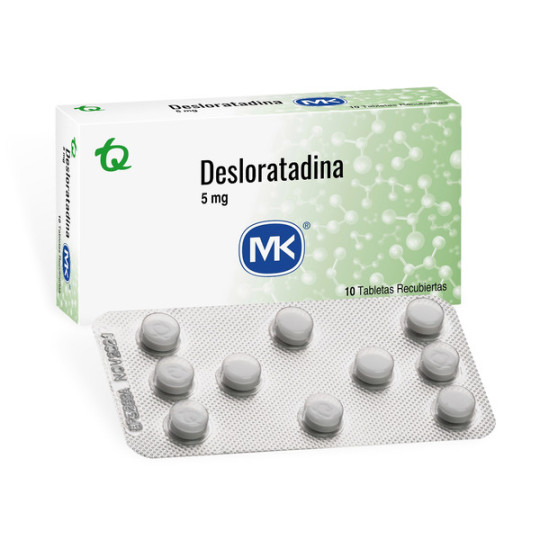DESLORATADINA 5 MG 10 TABLETAS RECUBIERTAS MK