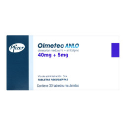 OLMETEC ANLO 40/5MG 30 TABLETAS RECUBIERTAS
