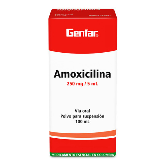 AMOXICILINA SUSPENSION ORAL 250 MG 100 ML GENFAR
