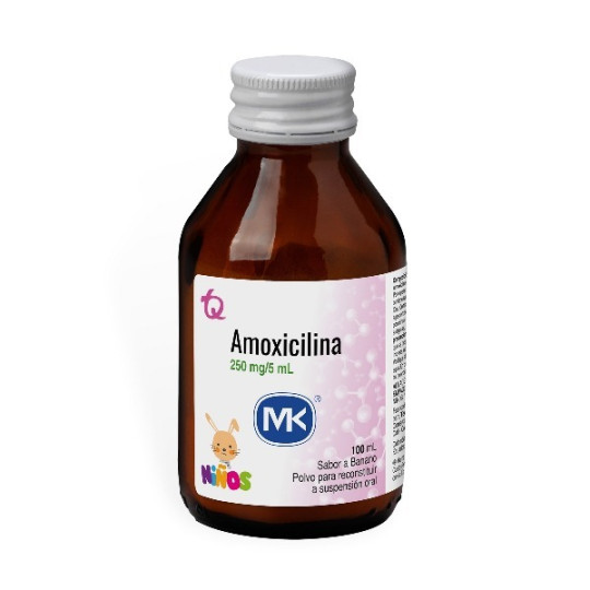 AMOXICILINA SUSPENSION ORAL NIÑOS 250MG/5ML 100 ML MK