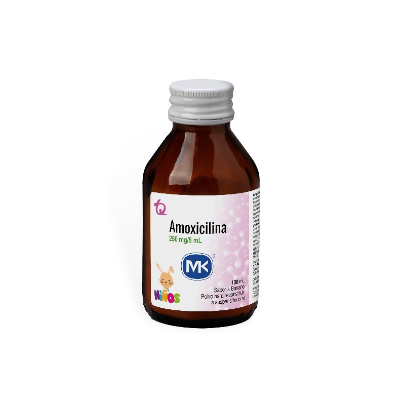 AMOXICILINA SUSPENSION ORAL NIÑOS 250MG/5ML 100 ML MK