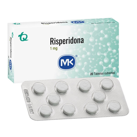 RISPERIDONA 1 MG 20 TABLETAS RECUBIERTAS MK