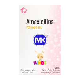AMOXICILINA SUSPENSION ORAL 750MG/5ML 120 ML MK