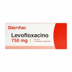 LEVOFLOXACINO 750 MG 5 TABLETAS RECUBIERTAS GENFAR