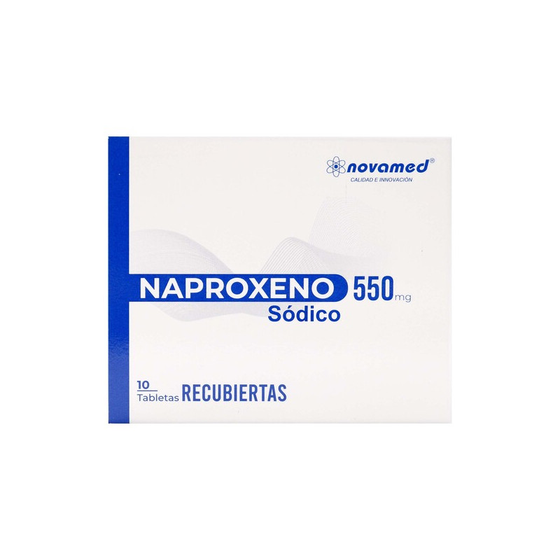 NAPROXENO SODICO 550 MG 10 TABLETAS RECUBIERTAS NOVAMED