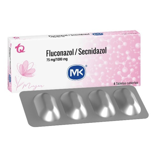 FLUCONAZOL SECNIDAZOL 75/1000MG 4 TABLETAS MK