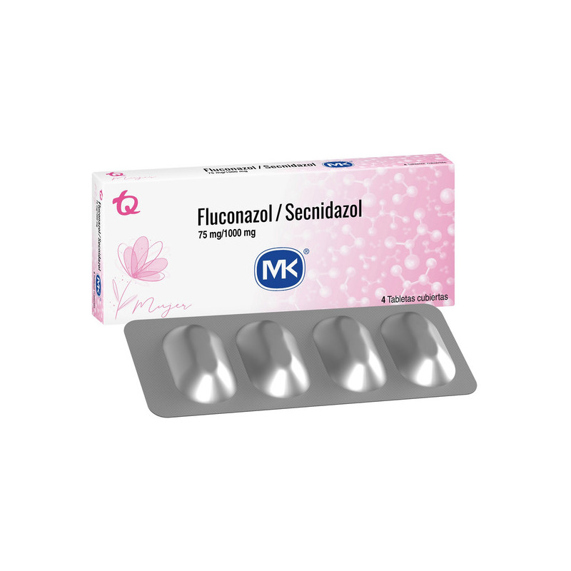 FLUCONAZOL SECNIDAZOL 75/1000MG 4 TABLETAS MK