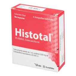 HISTOTAL 25.000 UI 4 AMPOLLAS BEBIBLES