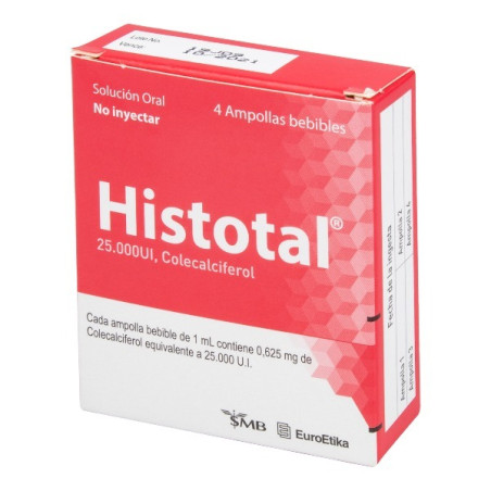 HISTOTAL 25.000 UI 4 AMPOLLAS BEBIBLES