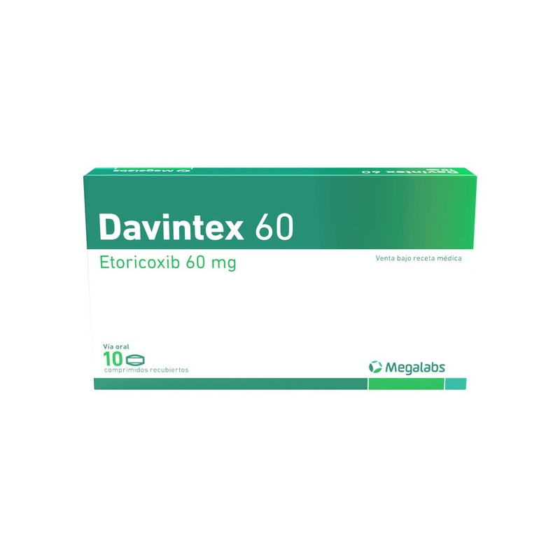 DAVINTEX 60 MG 10 COMPRIMIDOS RECUBIERTOS
