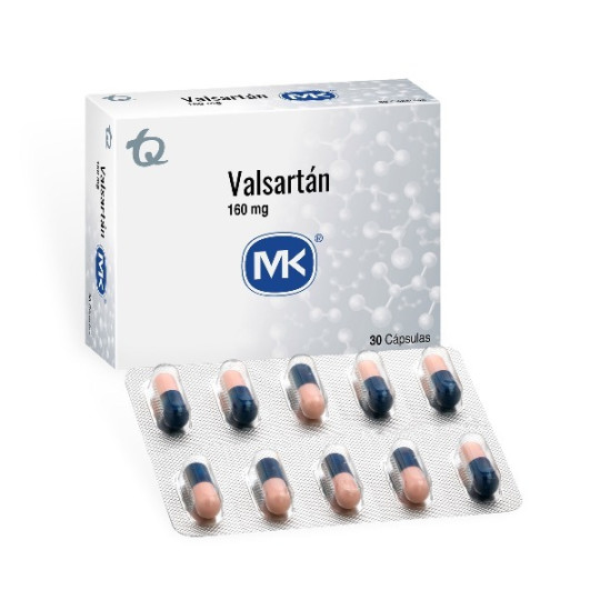 VALSARTAN 160 MG 30 CAPSULAS MK