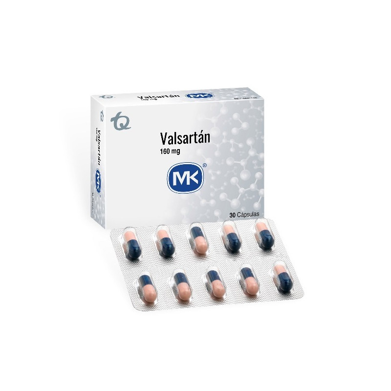 VALSARTAN 160 MG 30 CAPSULAS MK