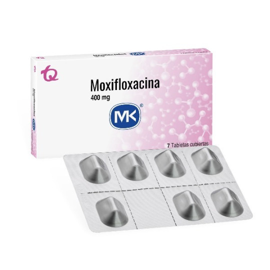 MOXIFLOXACINO 400 MG 7 TABLETAS RECUBIERTAS MK