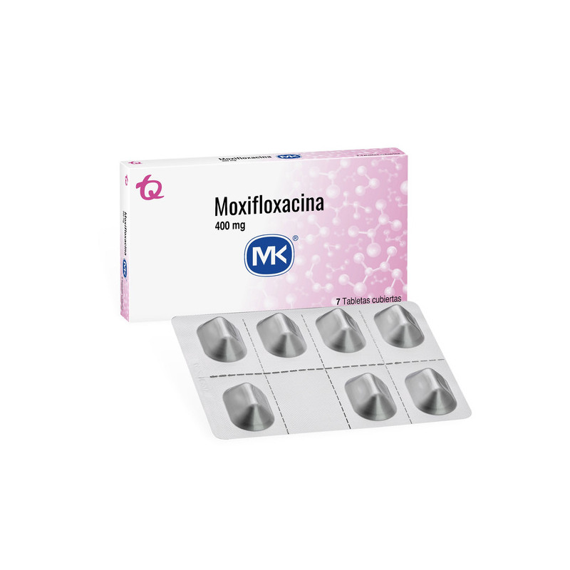 MOXIFLOXACINO 400 MG 7 TABLETAS RECUBIERTAS MK