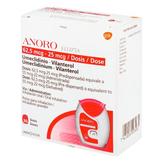 ANORO-ELLIPTA 62.5/25MCG 30 DOSIS