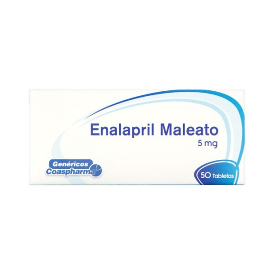 ENALAPRIL MALEATO 5 MG 50 TABLETAS COSPHARMA