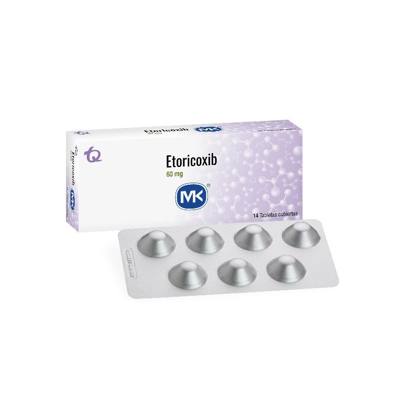 ETORICOXIB 60 MG 14 TABLETAS RECUBIERTAS MK