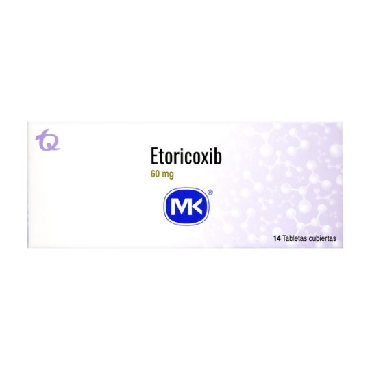 ETORICOXIB 60 MG 14 TABLETAS RECUBIERTAS MK