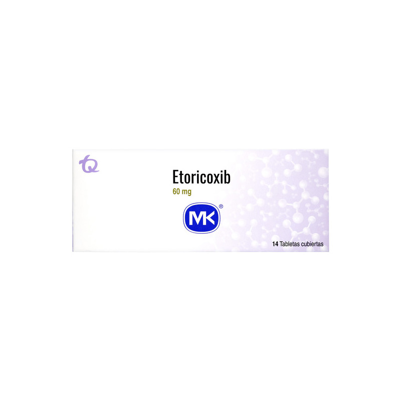 ETORICOXIB 60 MG 14 TABLETAS RECUBIERTAS MK