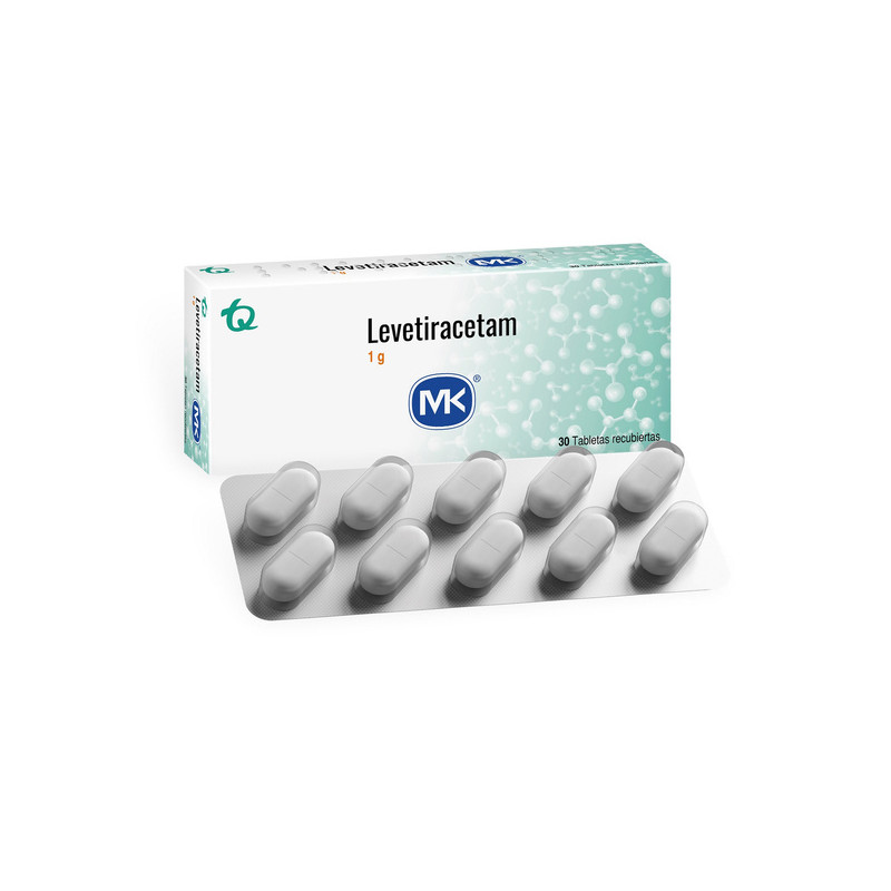 LEVETIRACETAM 1000 MG 30 TABLETAS RECUBIERTAS MK