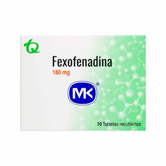 FEXOFENADINA 180 MG 10 TABLETAS RECUBIERTAS MK