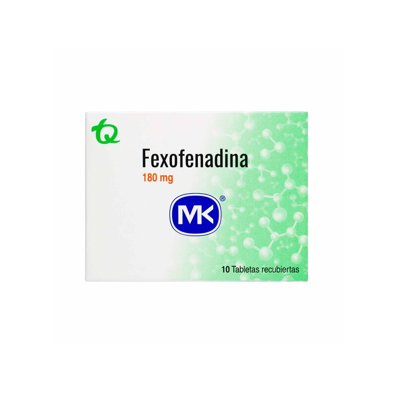 FEXOFENADINA 180 MG 10 TABLETAS RECUBIERTAS MK
