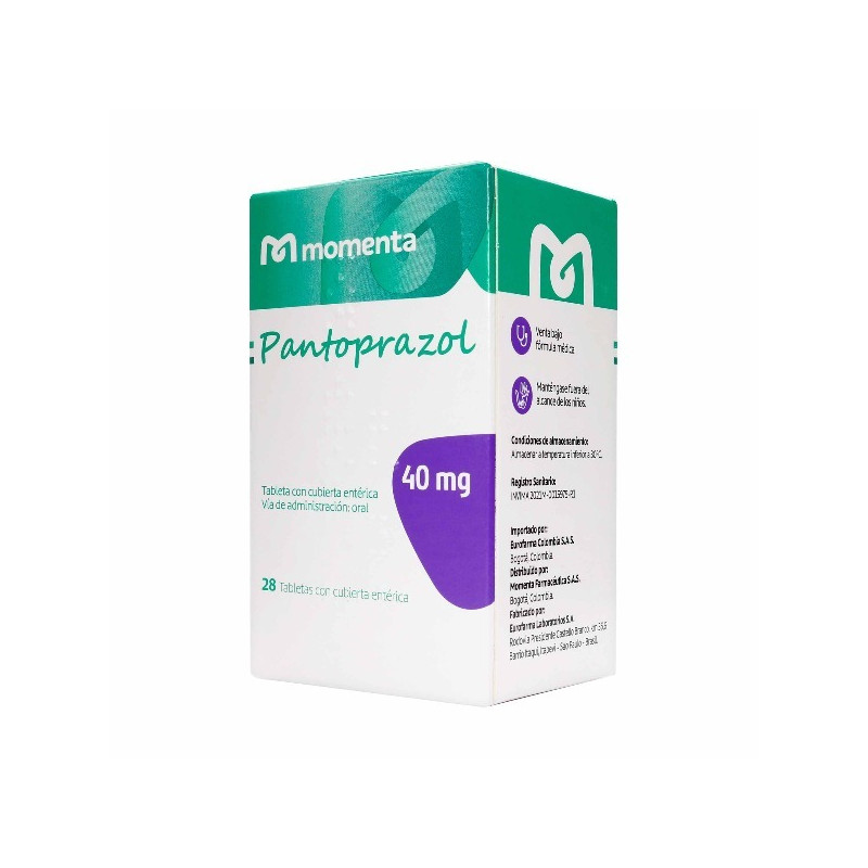 PANTOPRAZOL 40 MG 28 TABLETAS CON CUBIERTA ENTERICA MOMENTA