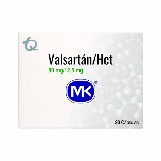 VALSARTAN HIDROCLOROTIAZIDA 80/12.5MG 30 CAPSULAS MK