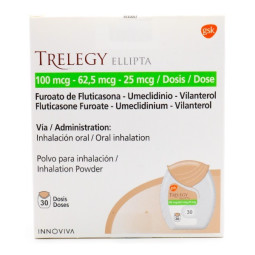 TRELEGY ELLIPTA 100/62.5MCG/25MCG 30 DOSIS