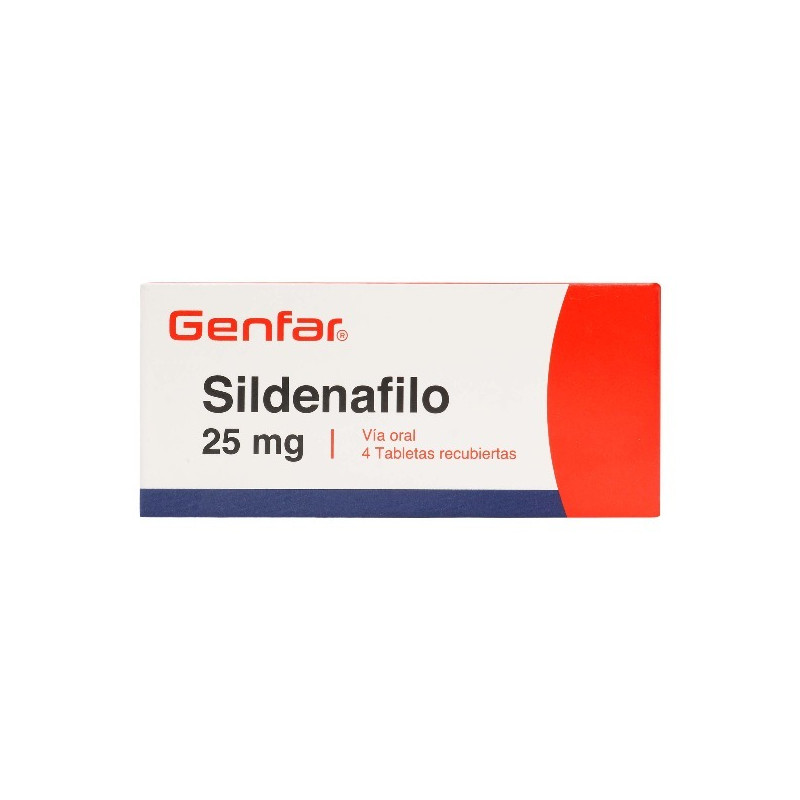 SILDENAFIL 25 MG 4 TABLETAS GENFAR
