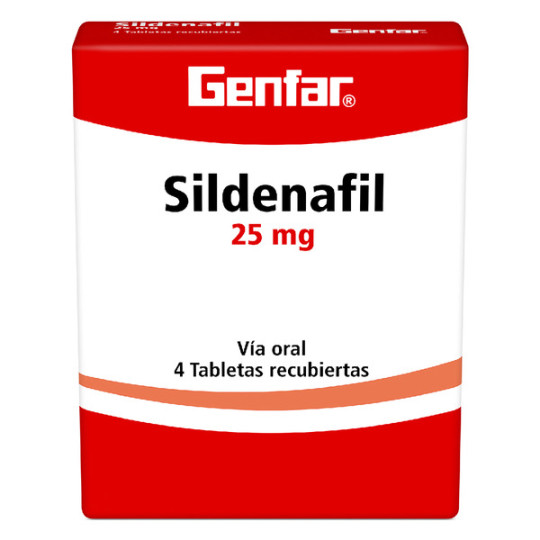 SILDENAFIL 25 MG 4 TABLETAS GENFAR